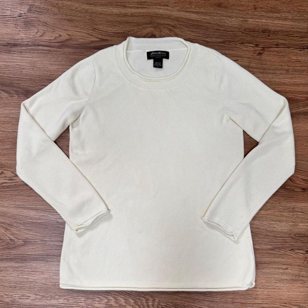 Eddie Bauer Cream Roll Neck Sweater